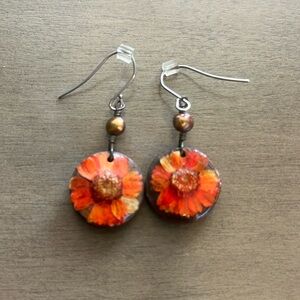 Floral earrings